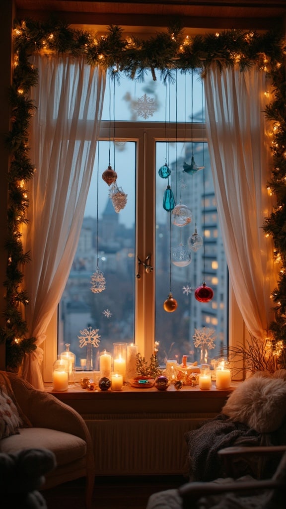 Festive Window Christmas Decor