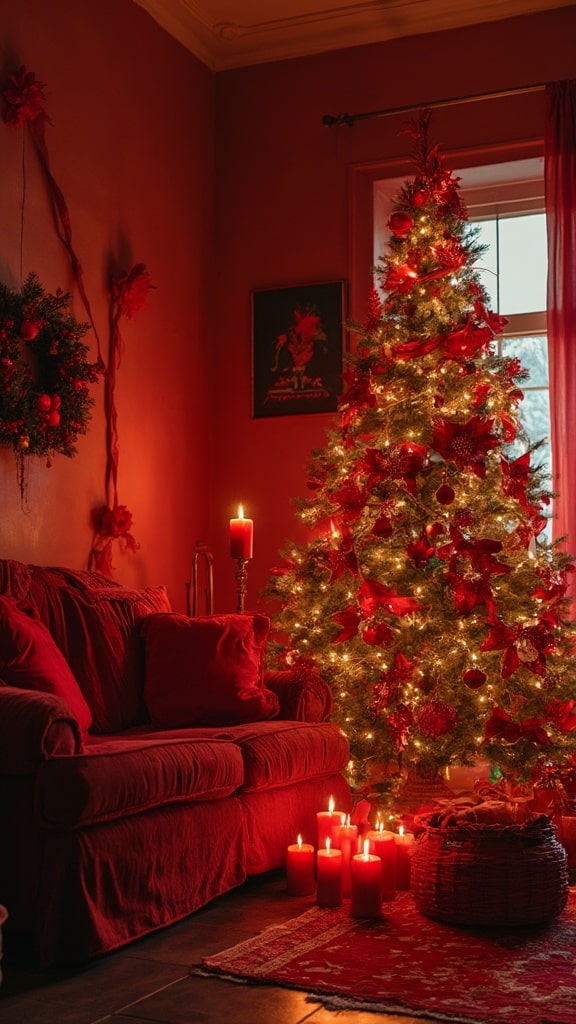 Dramatic All-Red Christmas Decor