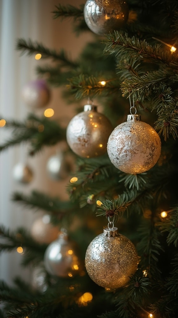 Vintage mercury glass ornaments