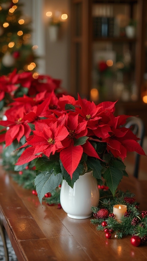 Poinsettia arrangements