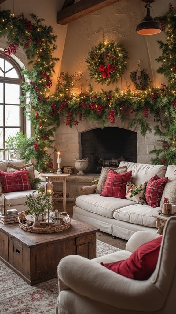 Red berry Christmas accents