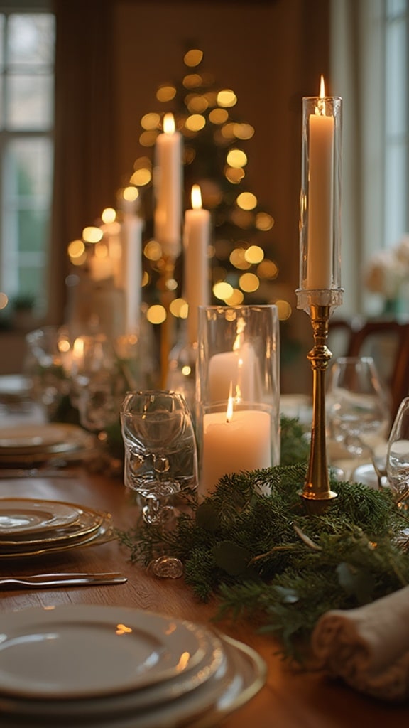 Candlestick centerpieces for holiday dining