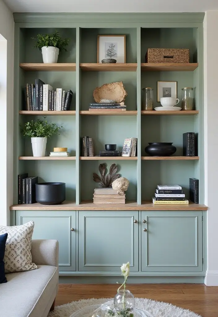 Curated Bookshelves as Stylish Storage