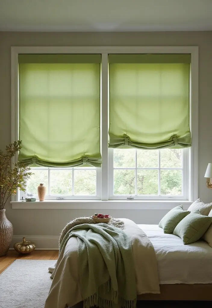 Green-Themed Window Treatments