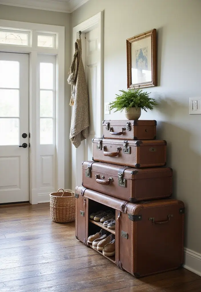 Vintage Suitcase Storage