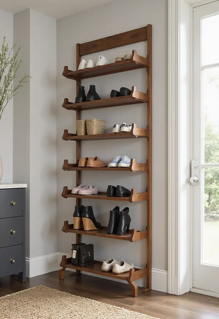 Wall-Mounted Shoe Rack