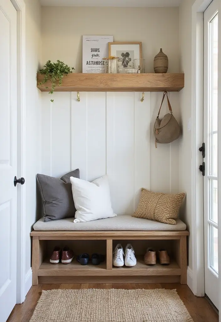 Bench with Shoe Storage