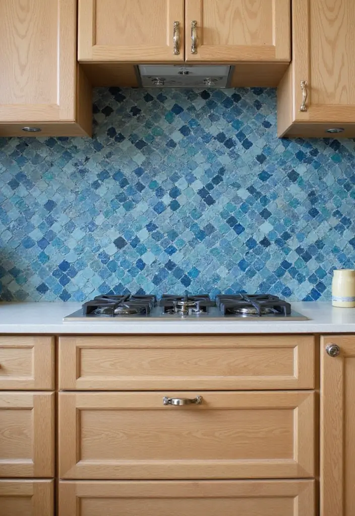 Enigmatic Blue Mosaic Creations
