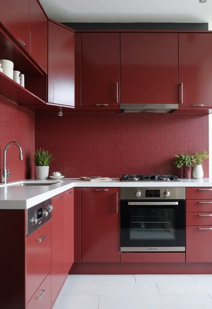 Luxurious Textured Ruby Panels