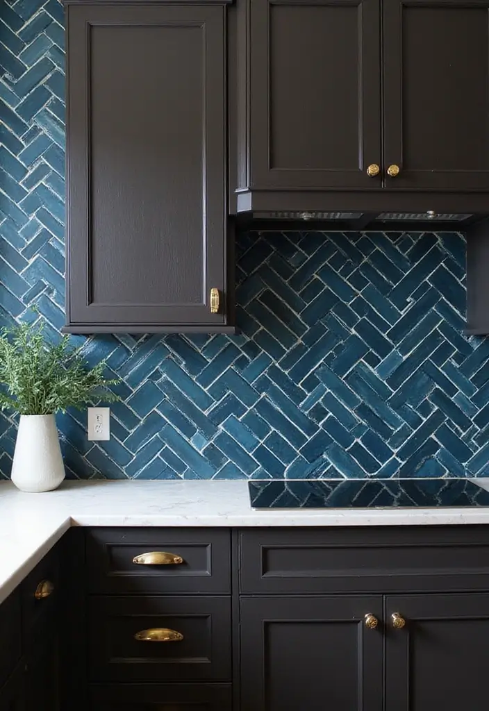 Radiant Mysterious Blue Glass Tiles