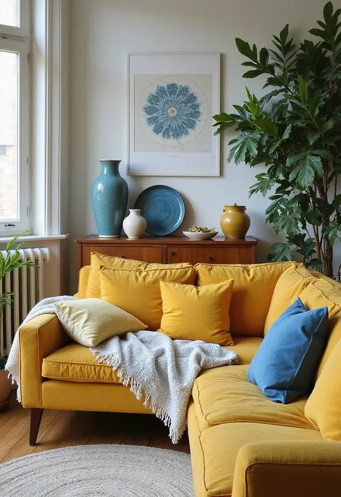 Yellow and Blue Pottery