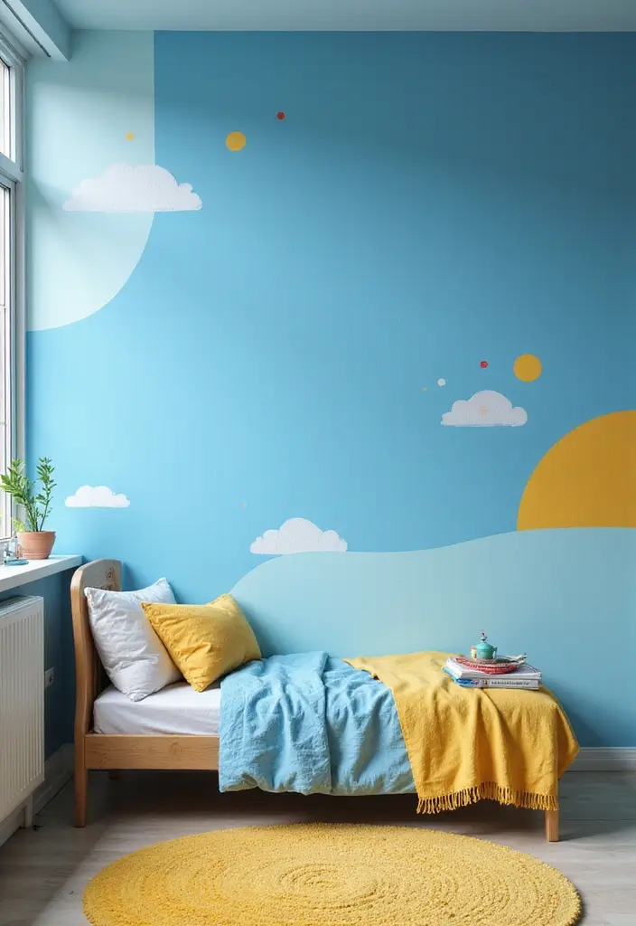 Dynamic Multi-Tonal Blues Child's Room