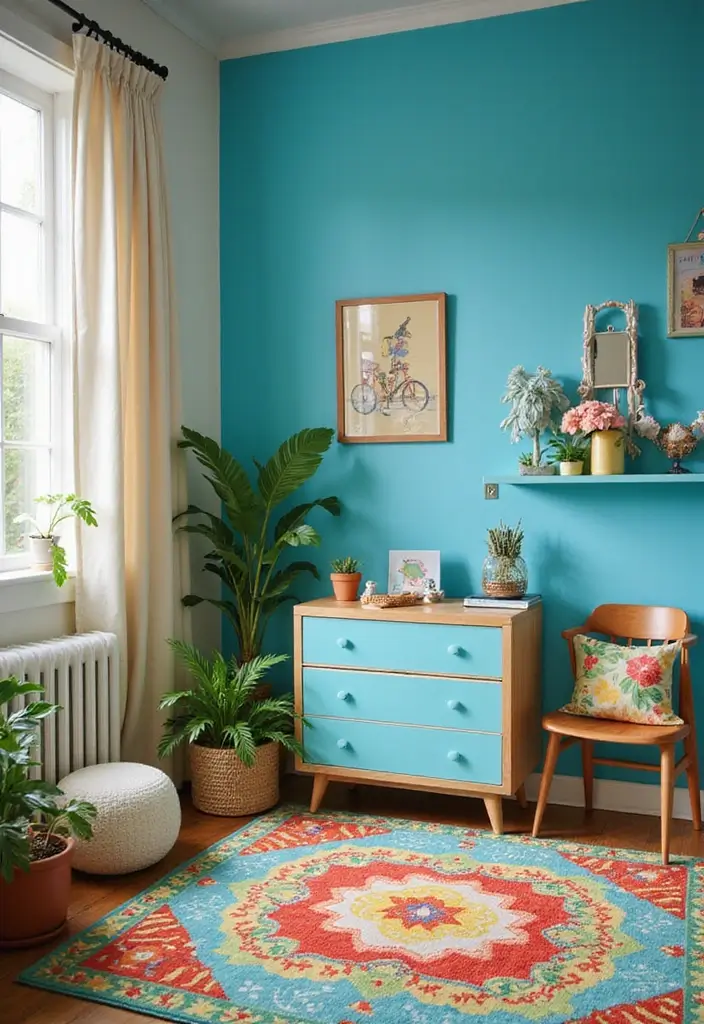 Tropical Caribbean Blue Child's Room