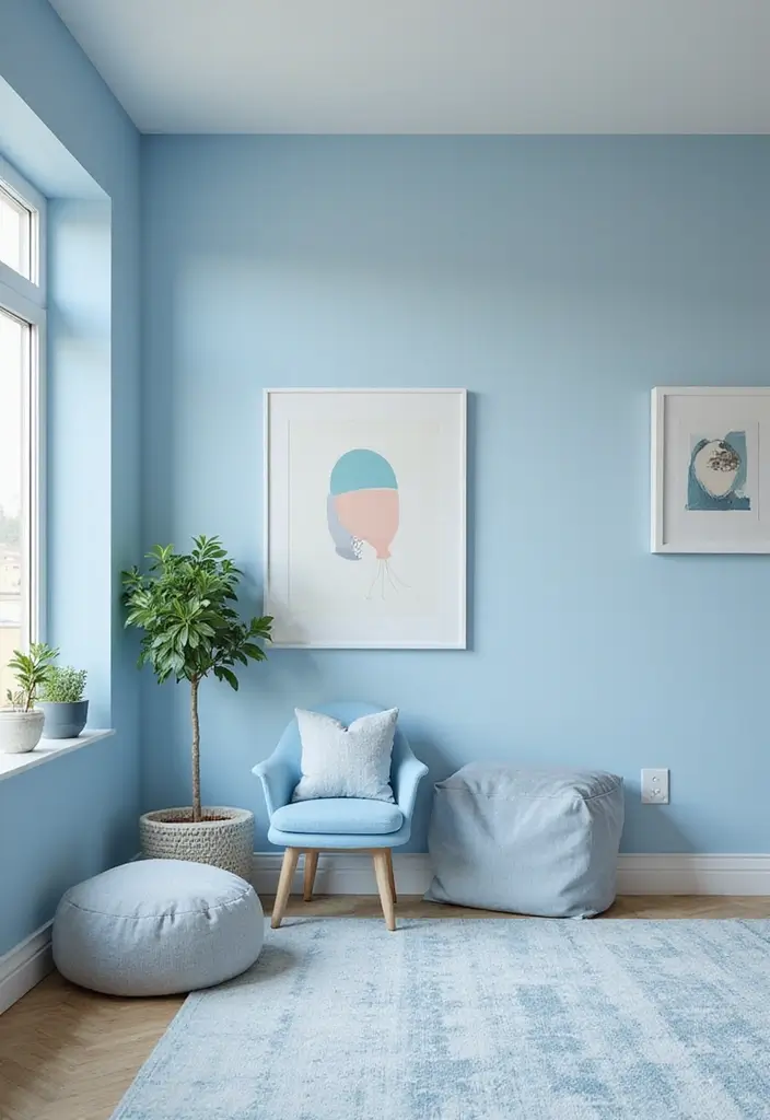 Modern Iceberg Blue Child's Room