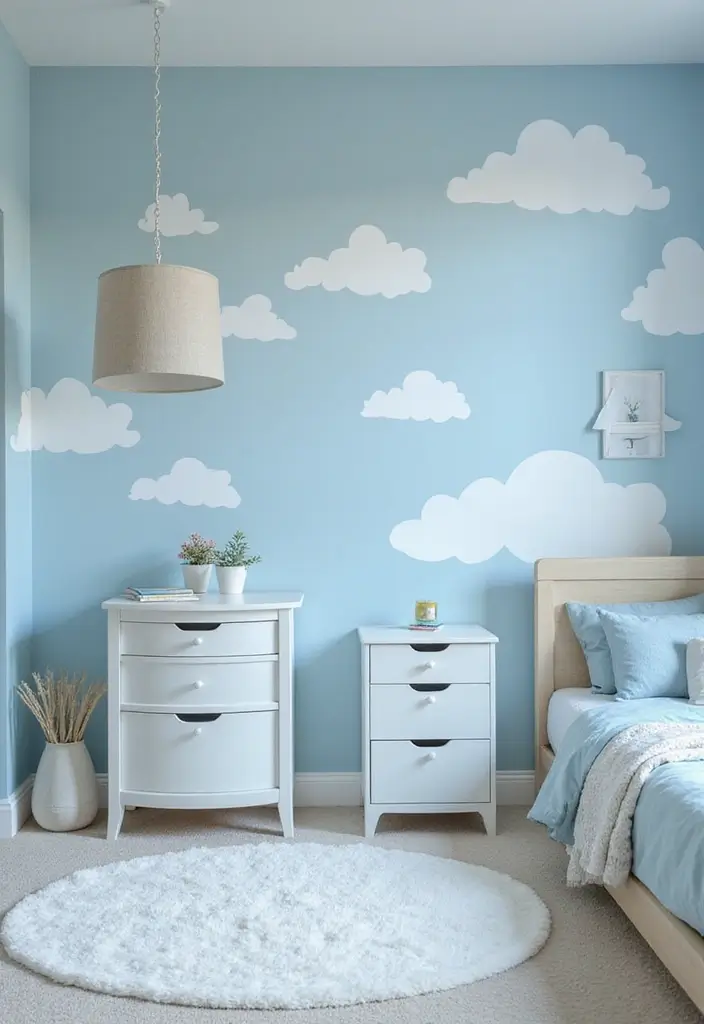 Peaceful Ice Blue Child's Room