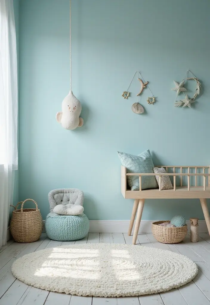 Serene Ocean Mist Child's Room