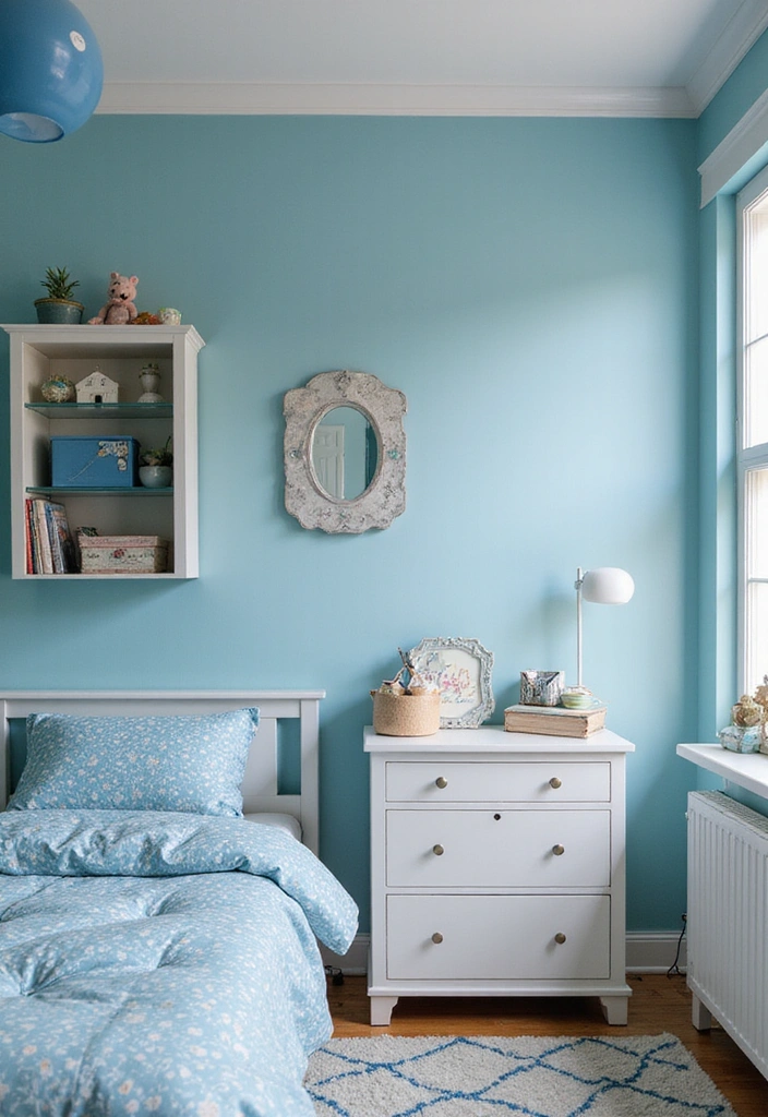 Child's Room with Blue Walls