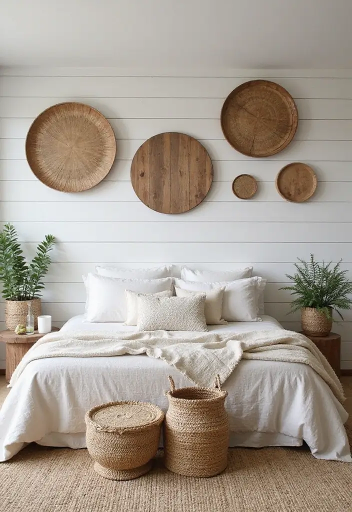 Natural Elements in Farmhouse Bedroom