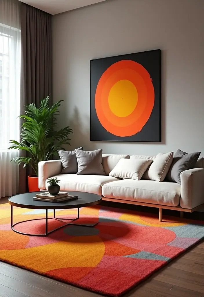 Using Bold Rugs to Define Space