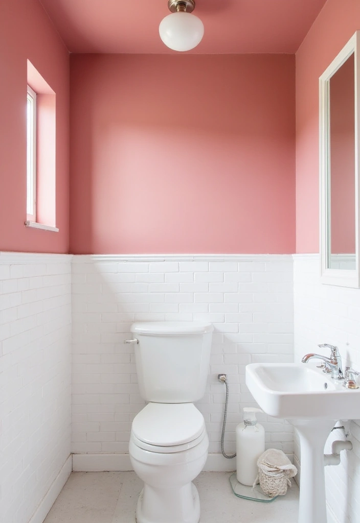 Artistic Ceiling Treatments in Powder Room