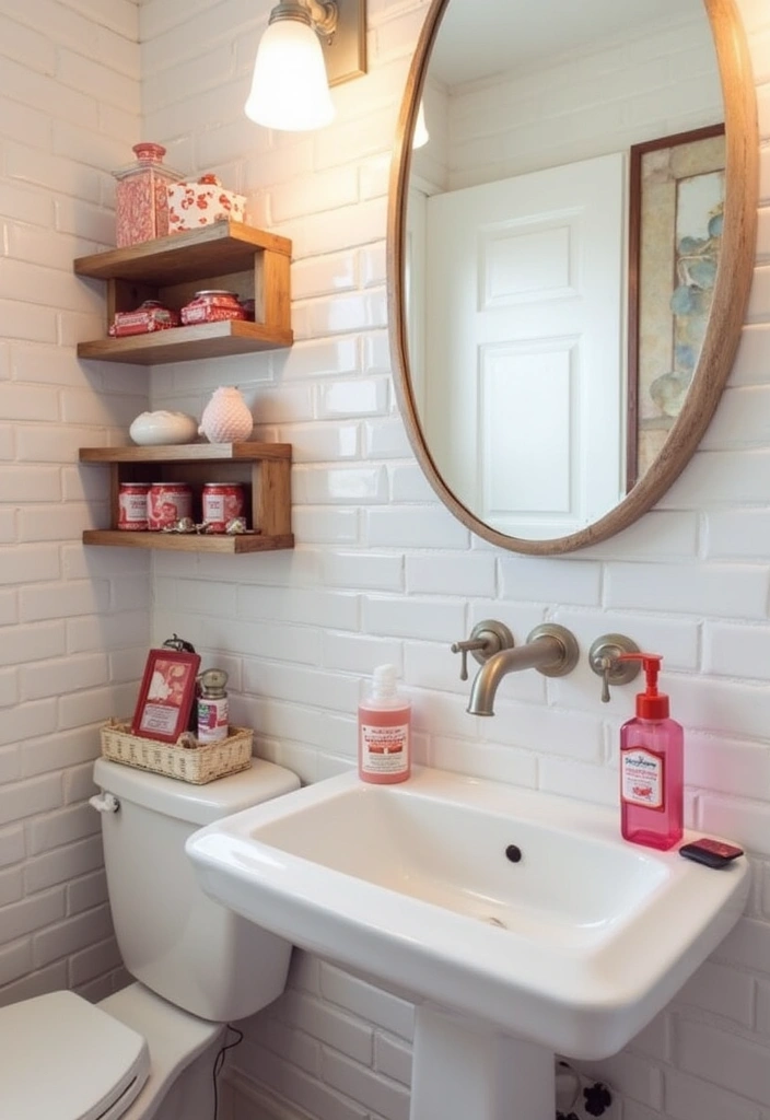 Playful Finishing Touches in Powder Room
