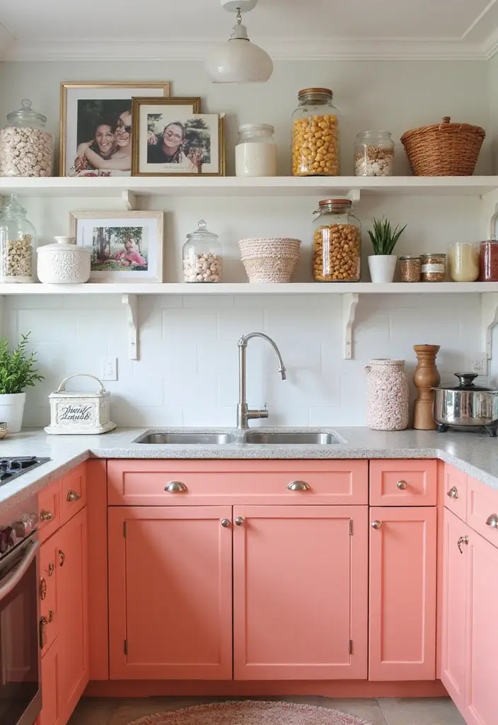 Personalized Coral Kitchen