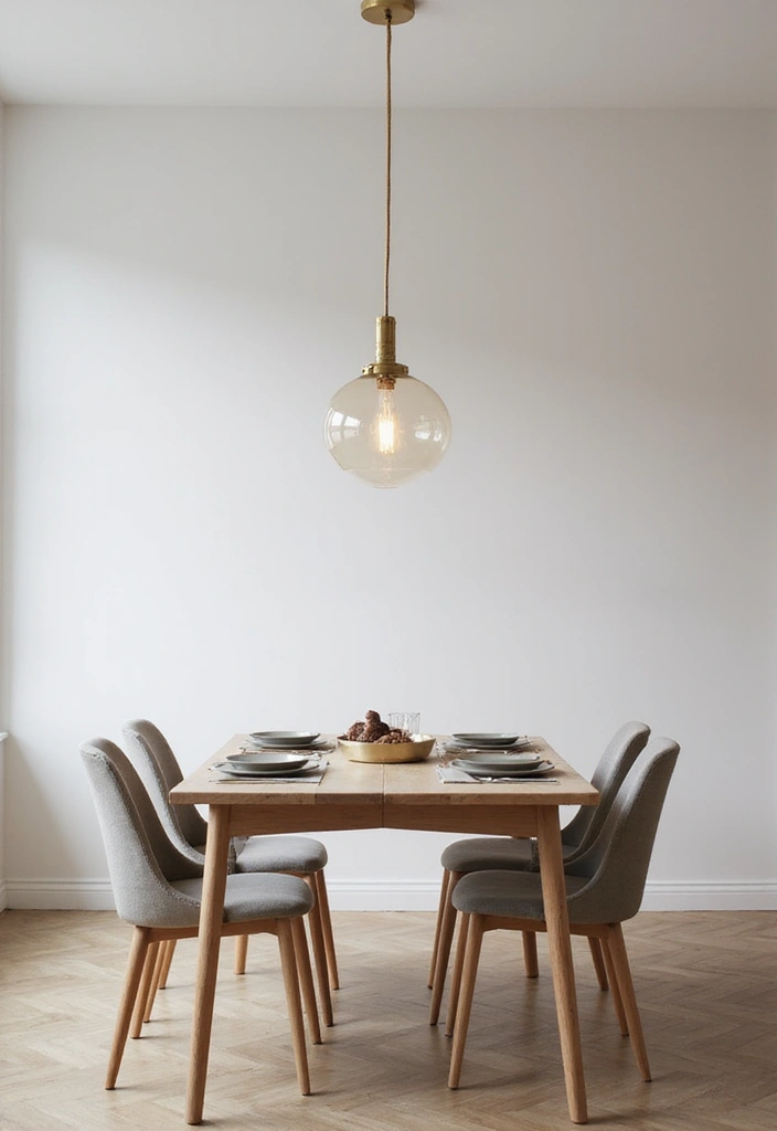 Minimalist Grace Brass Chandelier