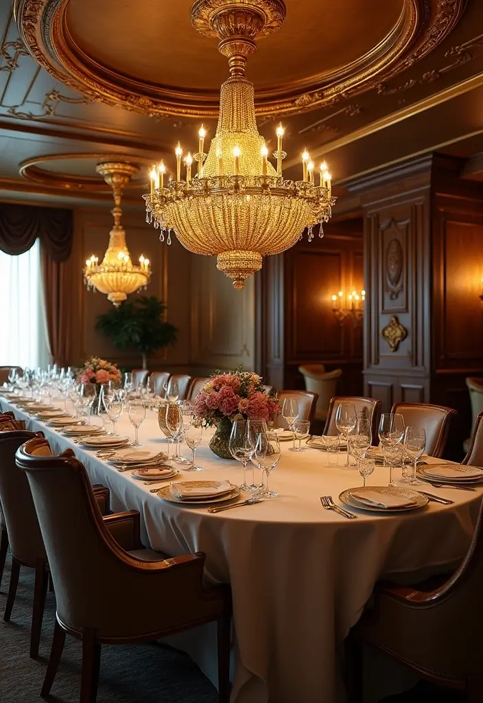 Opulent Gilded Sphere Brass Chandelier