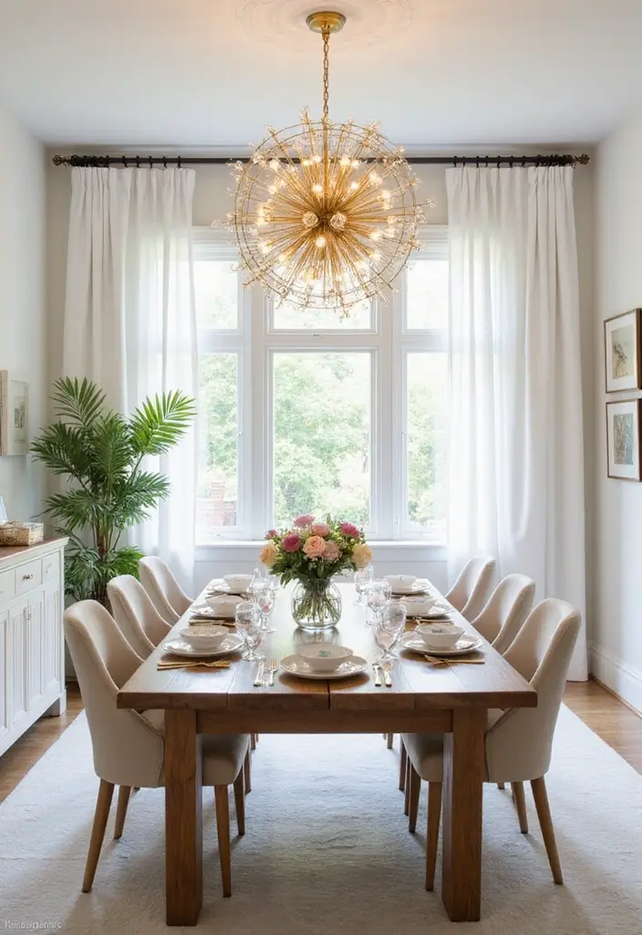 Radiant Orb Brass Chandelier