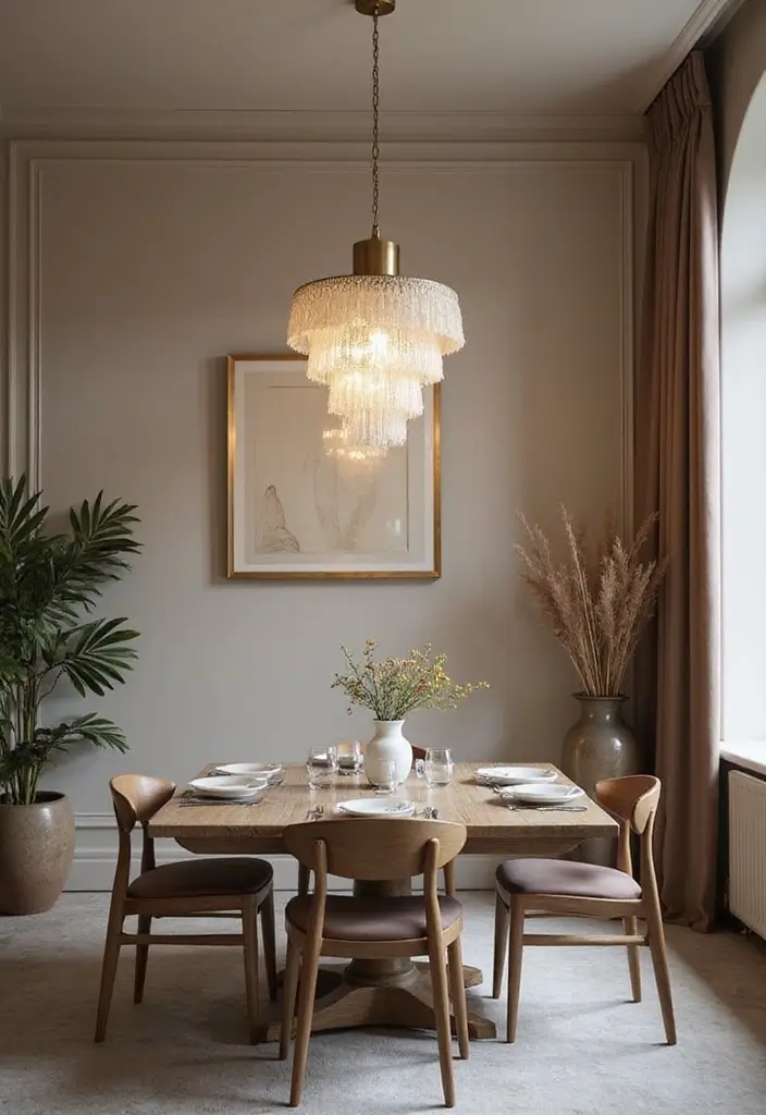 Delicate Ethereal Glow Brass Chandelier