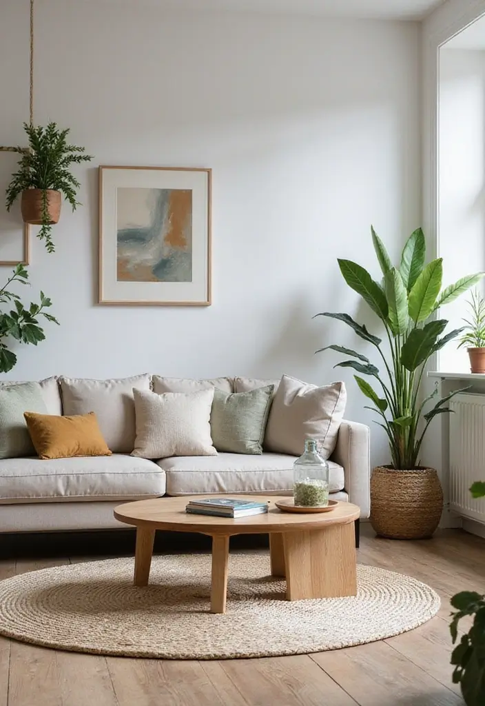 Scandinavian Living Room Organic Elements