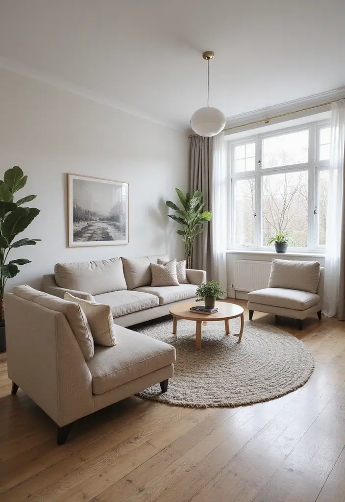 Scandinavian Living Room Open Floor Plan
