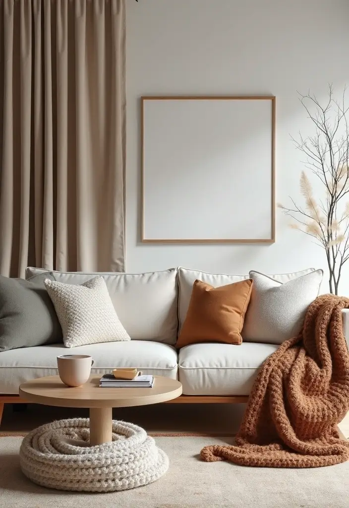 Scandinavian Living Room Layering for Depth