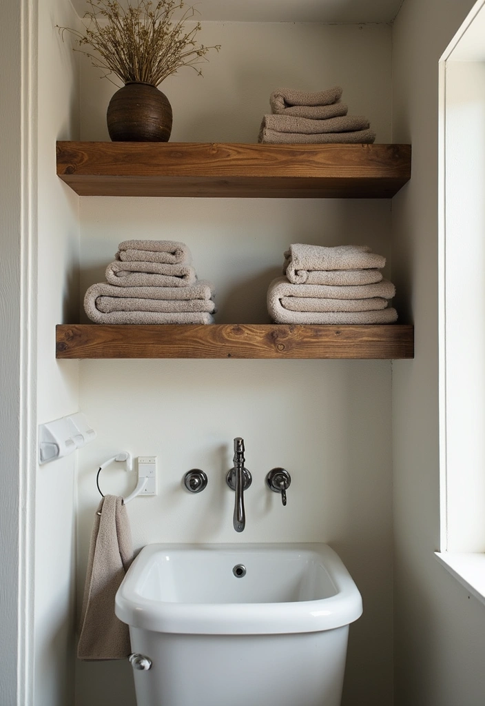 Rustic Storage Solutions in Bathroom