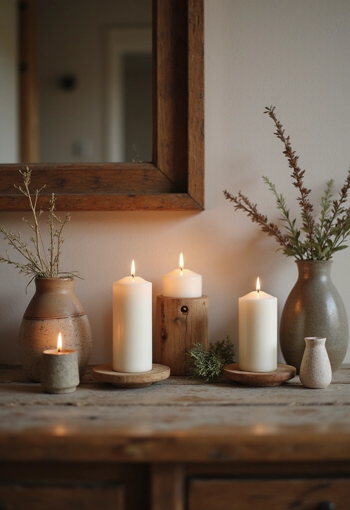 Ambient Aromatherapy in Rustic Bathroom