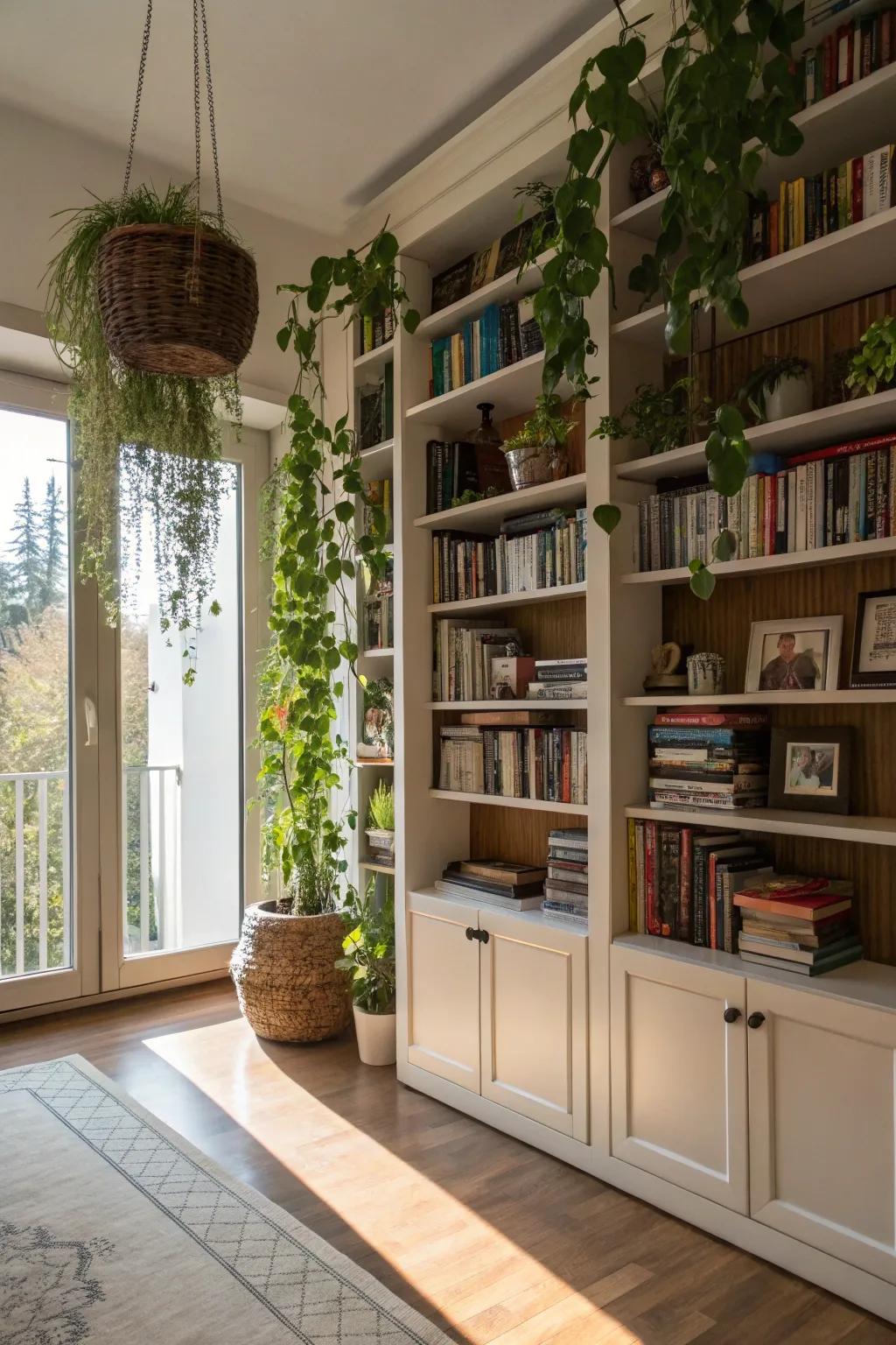 Creative use of vertical space to enhance room height.