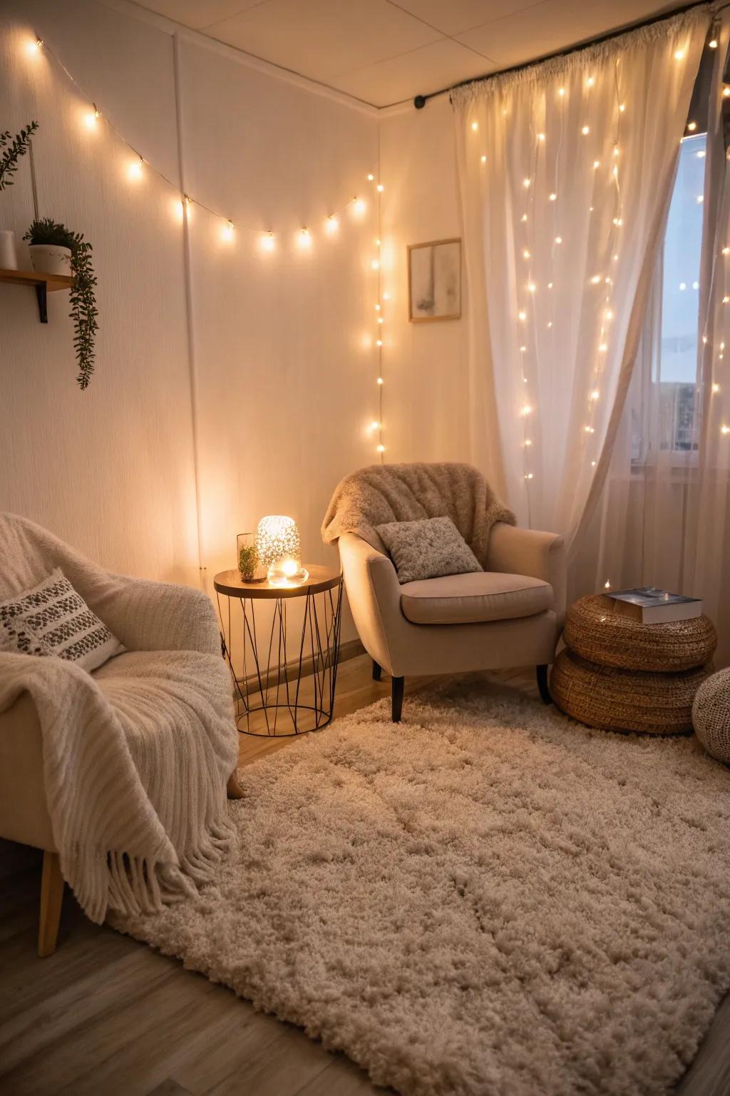 A snug and inviting room perfect for relaxation.