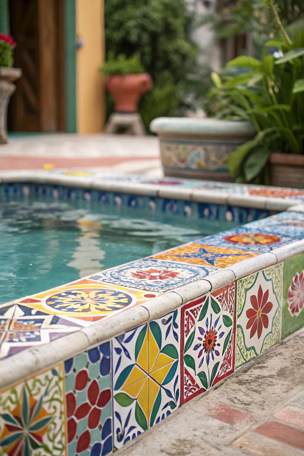 Bright and colorful tiles bring life and character to pools.