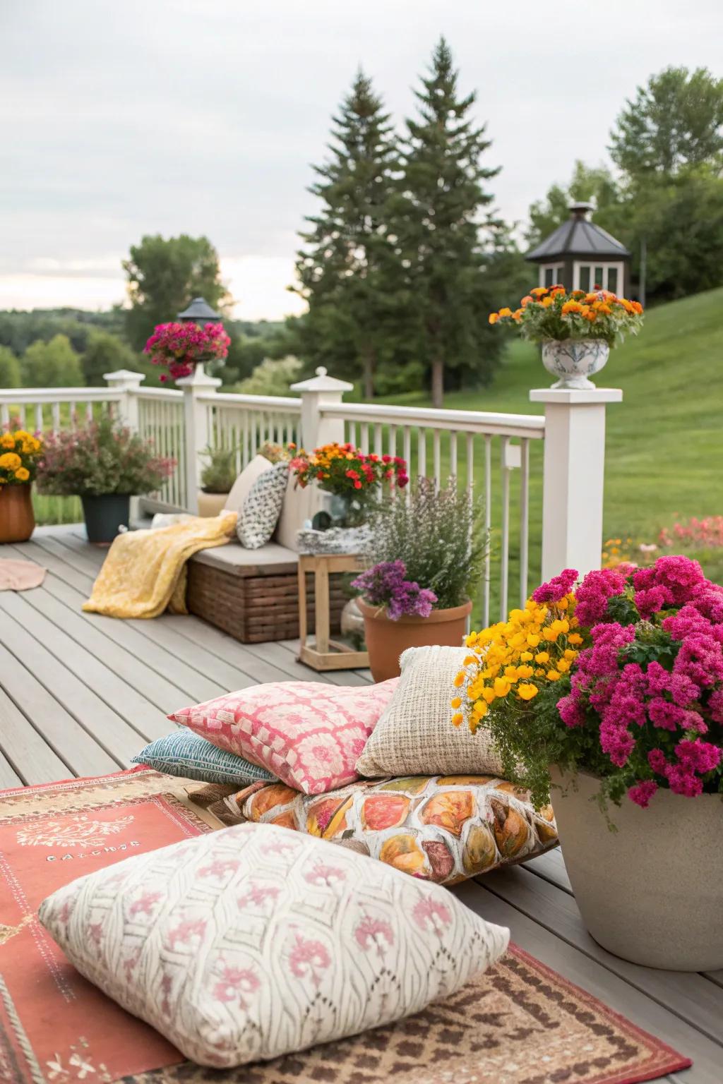 Seasonal decor keeps your deck vibrant and welcoming all year.