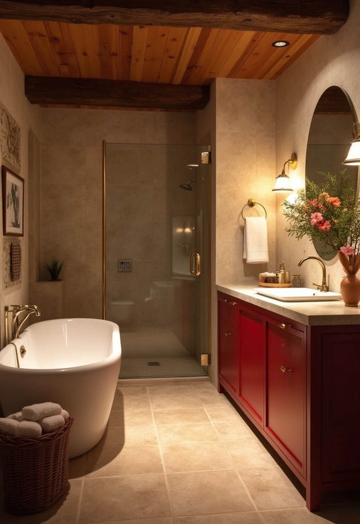 Spa-Like Rustic Bathroom