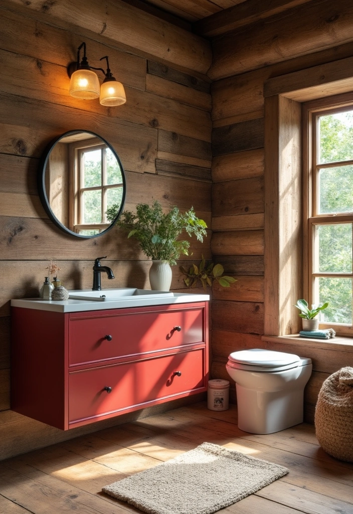 Sustainable Rustic Bathroom
