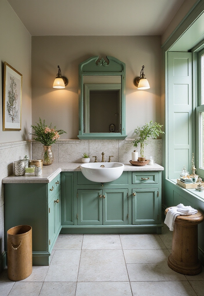 Vintage Meets Modern Bathroom