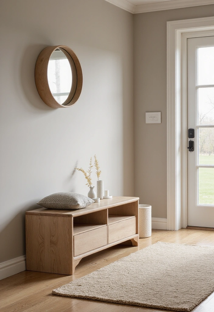 Stylish Benches in Entryway