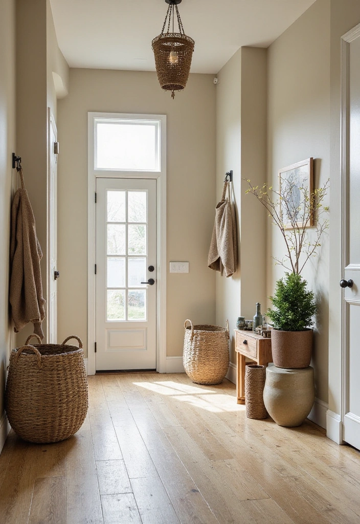 Textured Accents in Entryway