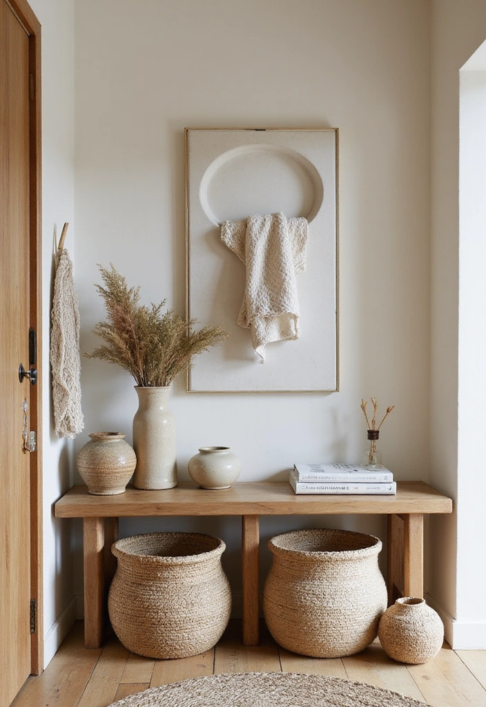 Textured Accessories in Entryway