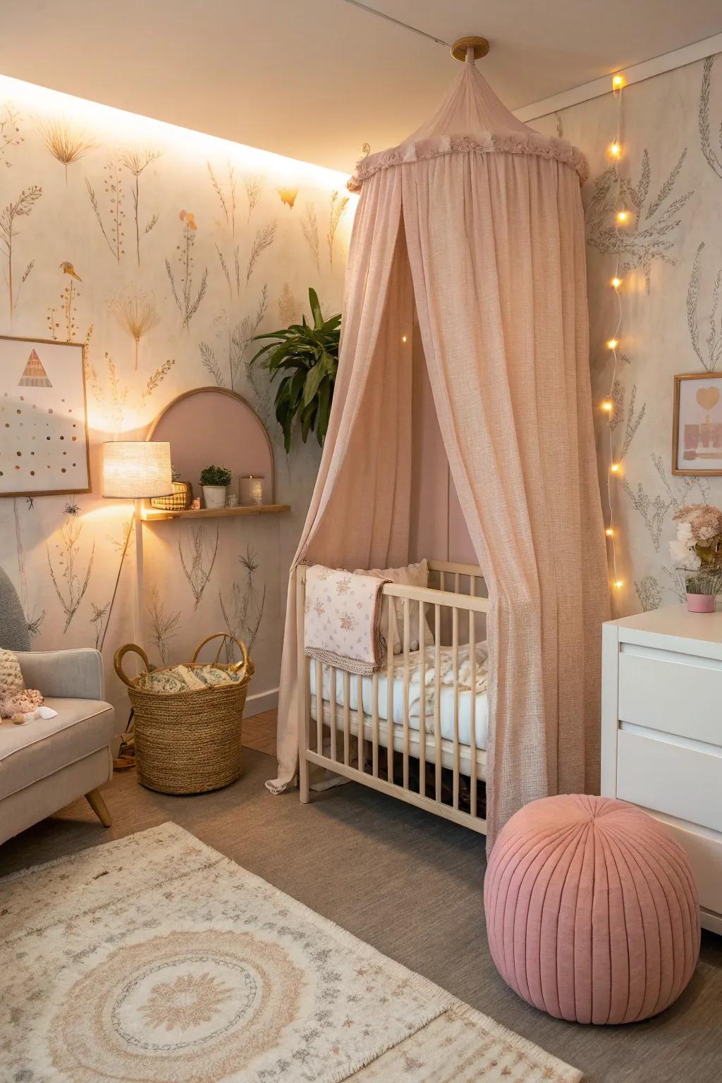 Textile wall coverings offer a soft and gentle touch to nurseries.