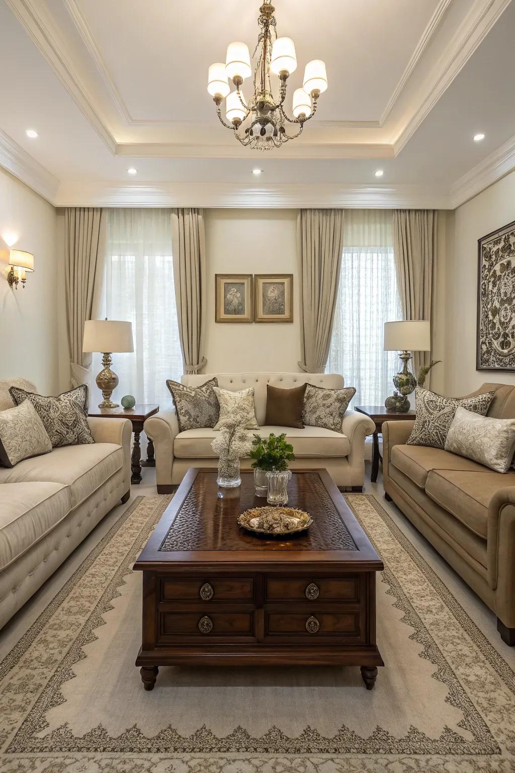 Symmetrical arrangements foster balance and harmony.