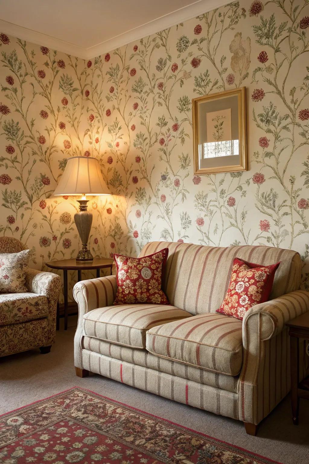 Patterns add vibrancy and break visual monotony.