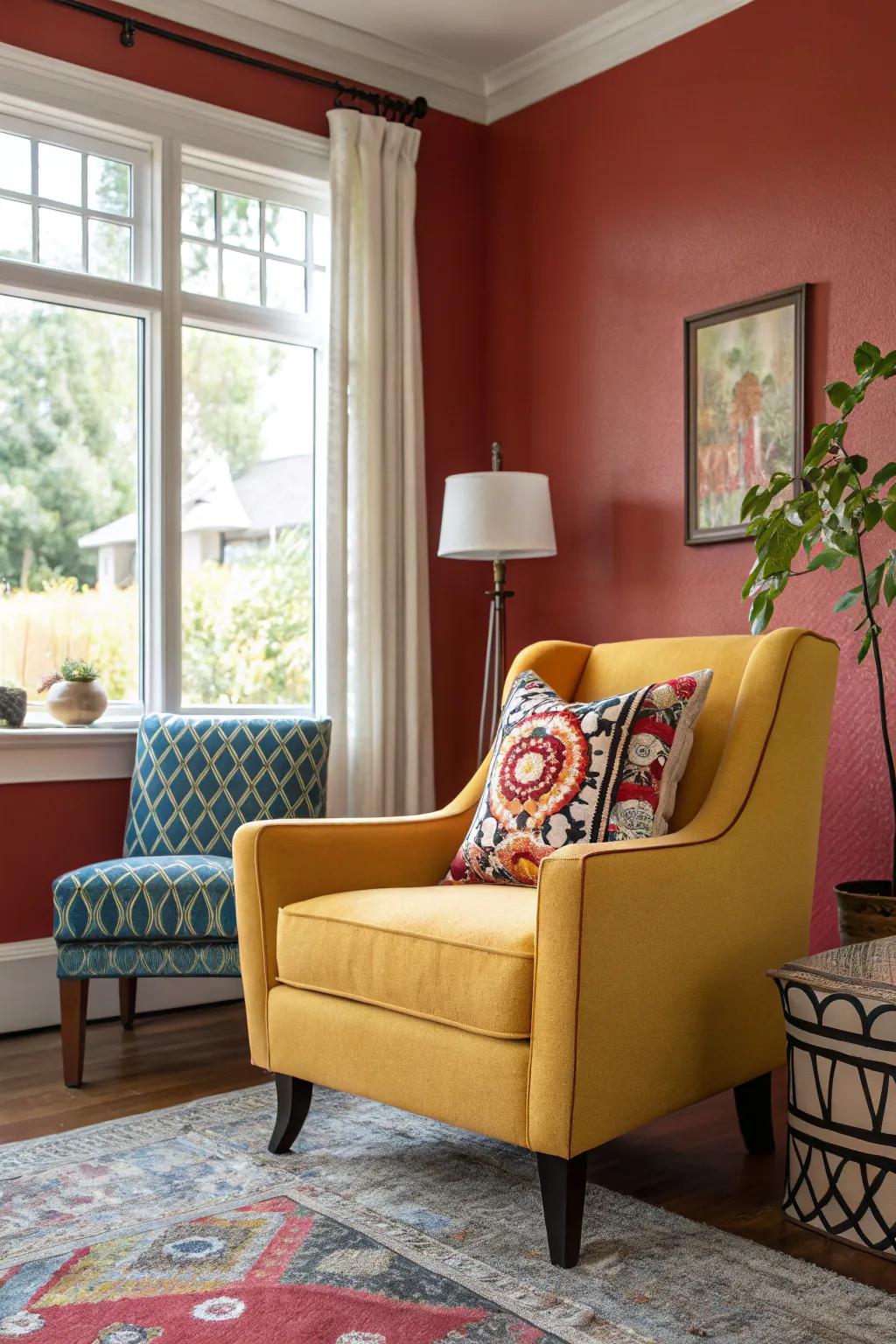 Bold colors add excitement and personality.