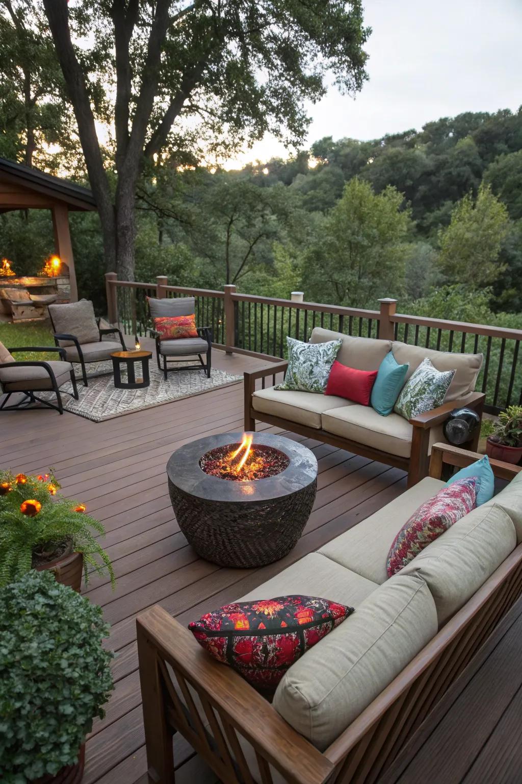 Comfortable seating encourages relaxed conversations.